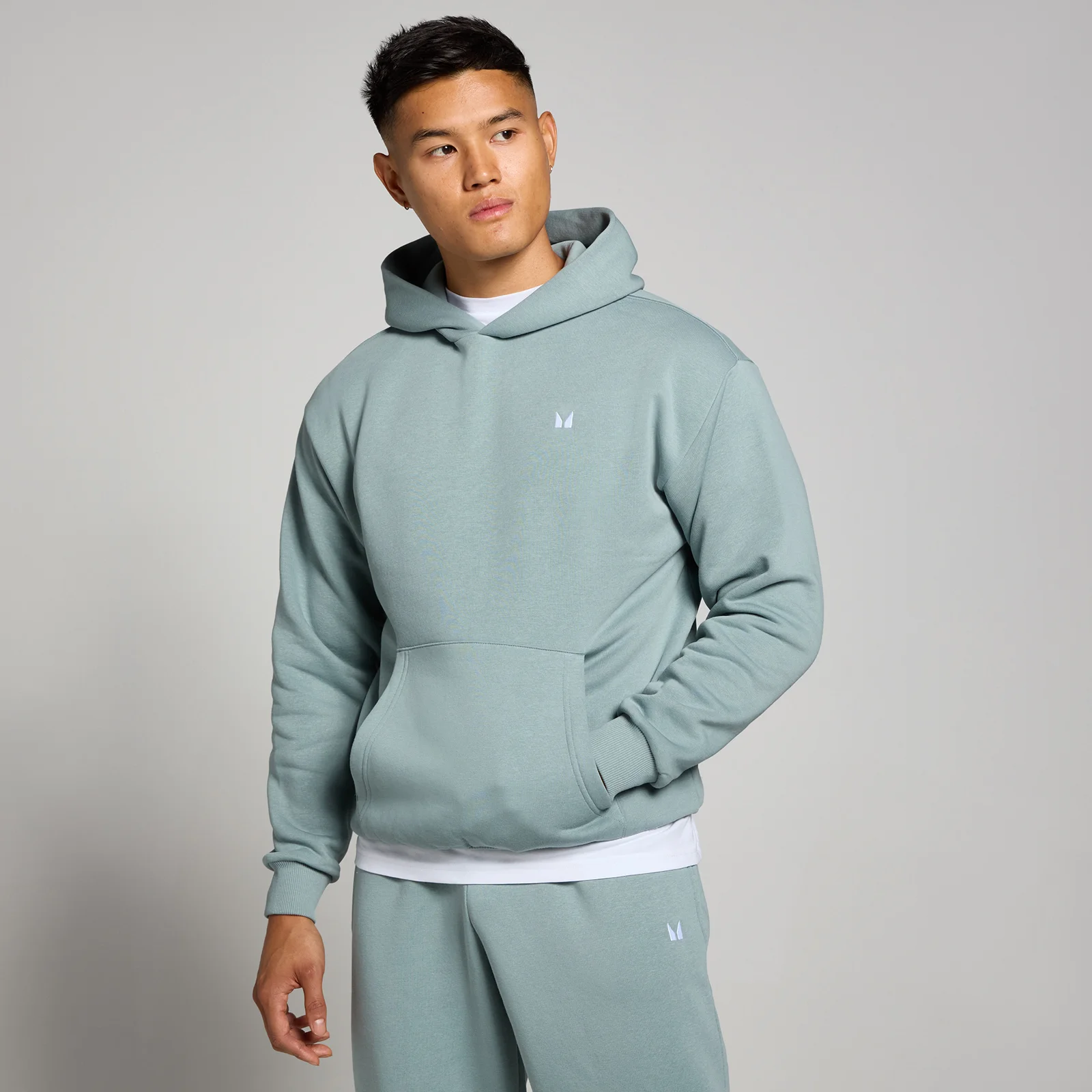 MP Férfi Rest Day Oversized Kapucnis pulóver – Ólom - L kép 1