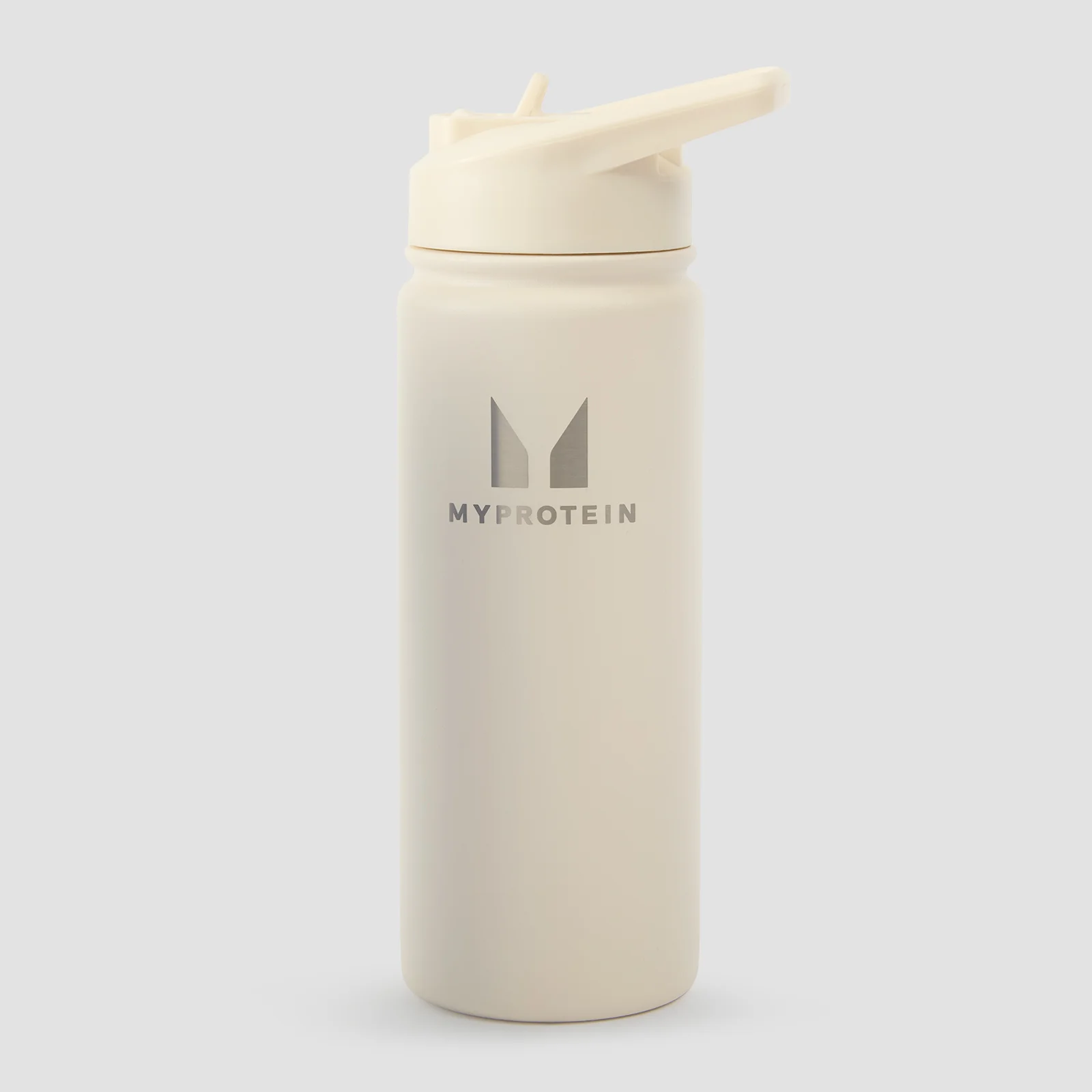 Myprotein Újrahasznosított Fém Flip Straw Palack 500 ml - Természetes krémszín kép 1