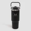 Myprotein Újrahasznosított Fém Felső Fogantyús Szívószálas Palack 900ml - Fekete