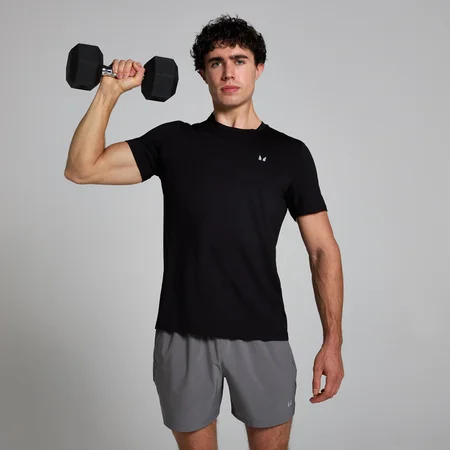 MP Férfi Active Griddded Póló – Fekete