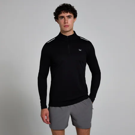 MP Férfi Active Gridded 1/4 Zip - Fekete