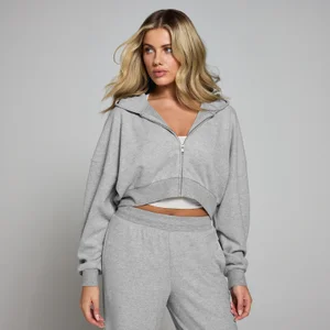 MP Női Soft Touch Zip Through Kapucnis pulóver - Szürkemárga - Size XS