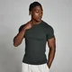 MP Férfi Origin Ribbed Muscle Fit Póló – Mosott fekete