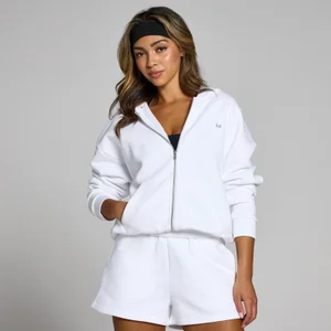 MP Női Basics Zip Through Kapucnis Pulóver – Fehér - Size XL