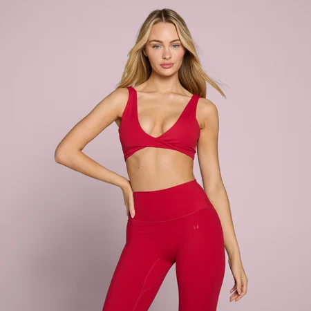 Női MP Tempo Twist Front Sportmelltartó - Rózsapiros