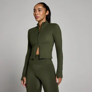 Női MP Tempo Rövid Dzseki - Erdőzöld - Size XS