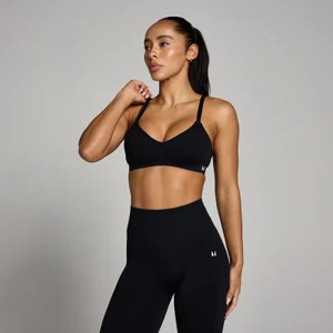 MP Női Tempo Seamless Ruched Front Sportmelltartó - Fekete - Size S