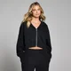 Női MP Lifestyle Cipzáras Kapucnis Pulóver - Matt Fekete