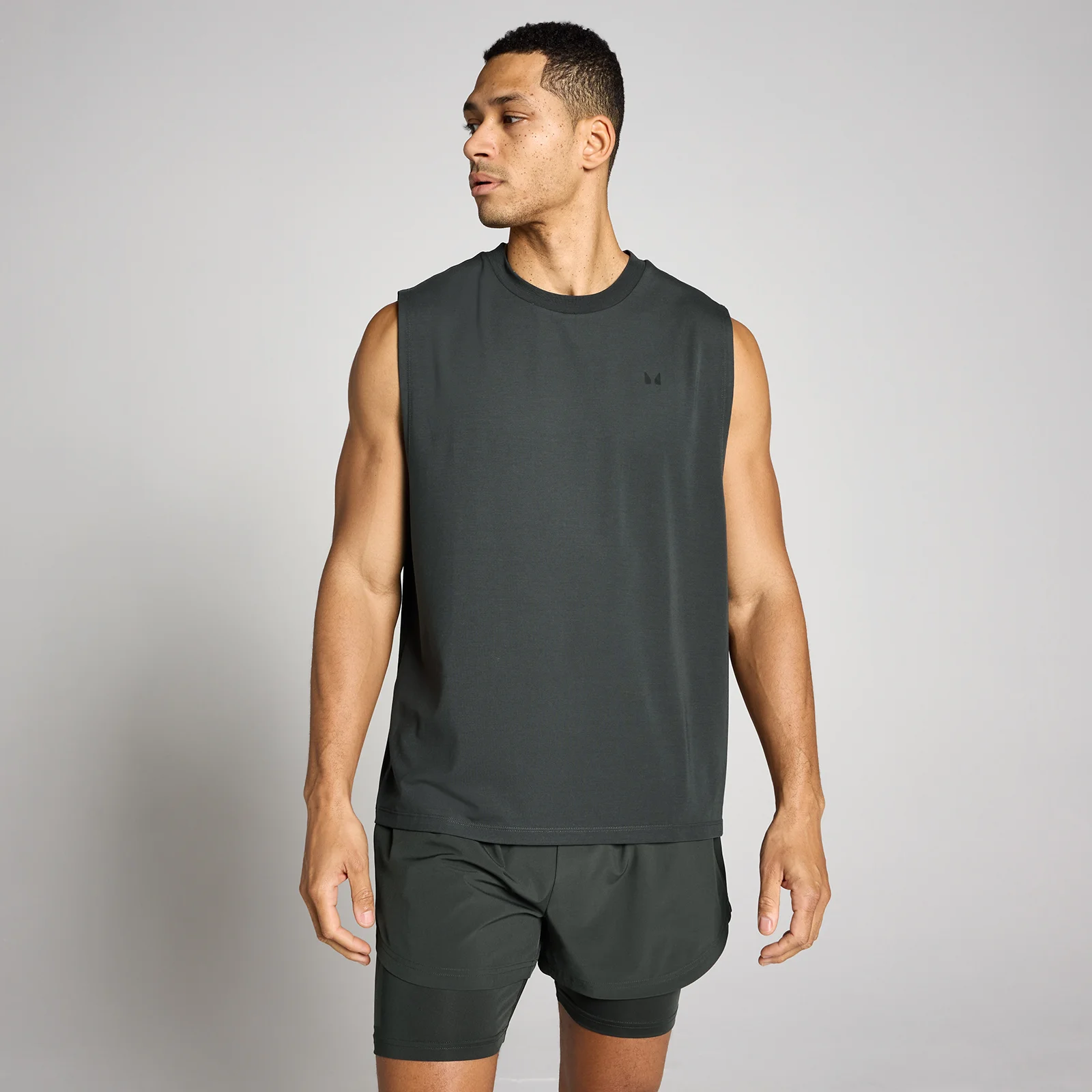 Férfi MP Oversized Pamut Modal Trikó - Matt Fekete - XS kép 1