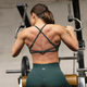 MP X Odett Lift Seamless Strappy Sportmelltartó - Dark Emerald