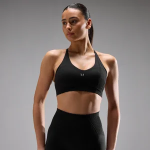 MP női Tempo Ultra varrás nélküli sport melltartó - Fekete - Size XS
