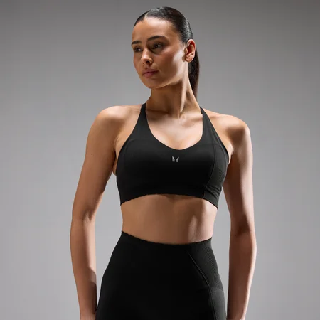 MP női Tempo Ultra varrás nélküli sport melltartó - Fekete