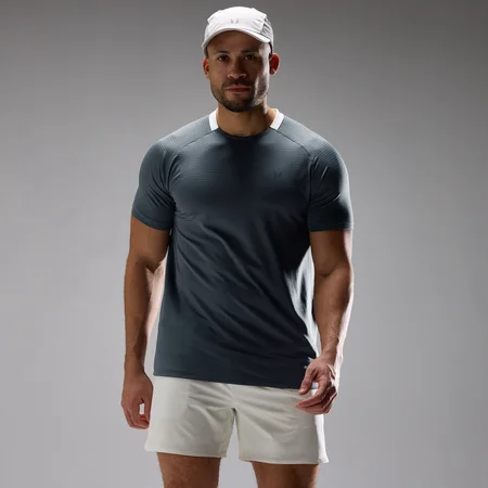 MP férfi Training Ultra rácsozott póló - Anchor Grey