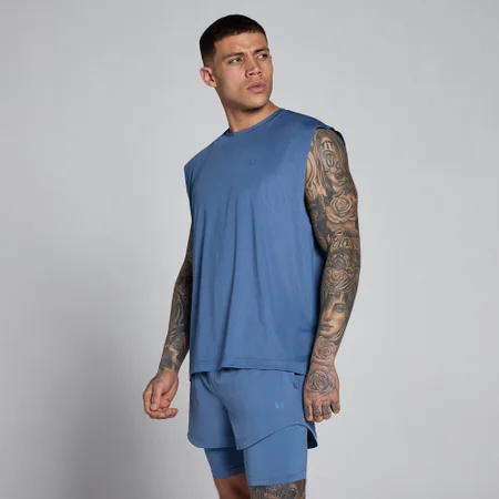 MP férfi Hybrid oversize hálós trikó - Slate Blue