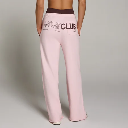 MP Női Move Club Grafikus Könnyű Loopback Egyenes Szárú Melegítőnadrág - Blush