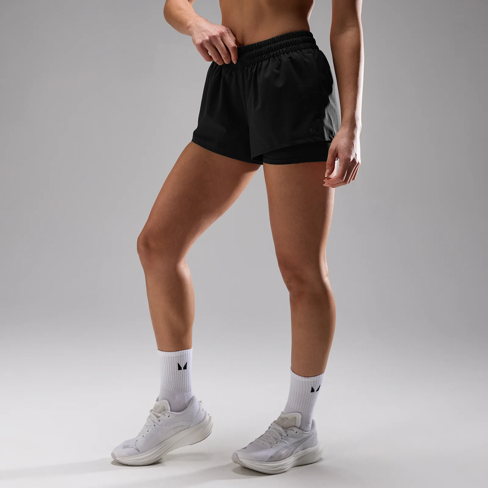 MP Női Velocity Ultra Rácsos Rövidnadrág - Fekete - XS kép 1