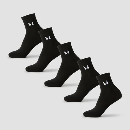 MP Unisex Boka Zokni (5 Darabos Csomag) - Fekete