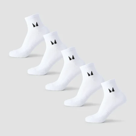 MP Unisex Boka Zokni (5 darabos csomag) - Fehér