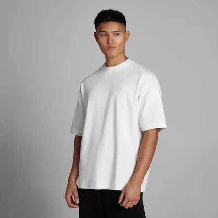 MP Férfi Oversized Pamut Póló - Fehér