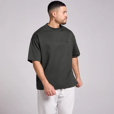 MP Férfi Oversized Pamut Póló - Matt Fekete