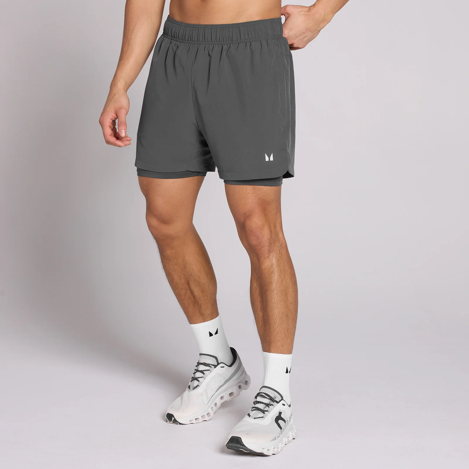 MP Men's 5" 2-in-1 Training Shorts - Dark Grey - M kép 1