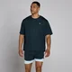 MP Férfi Hybrid Oversized Hálós Póló - Halványított kék