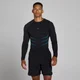 MP Férfi Lift Muscle Fit Seamless Hosszú Ujjú Felső - Matt Fekete/Élénkkék