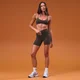 MP Női Tempo Seamless Scrunch Front Sportmelltartó - Kakaó