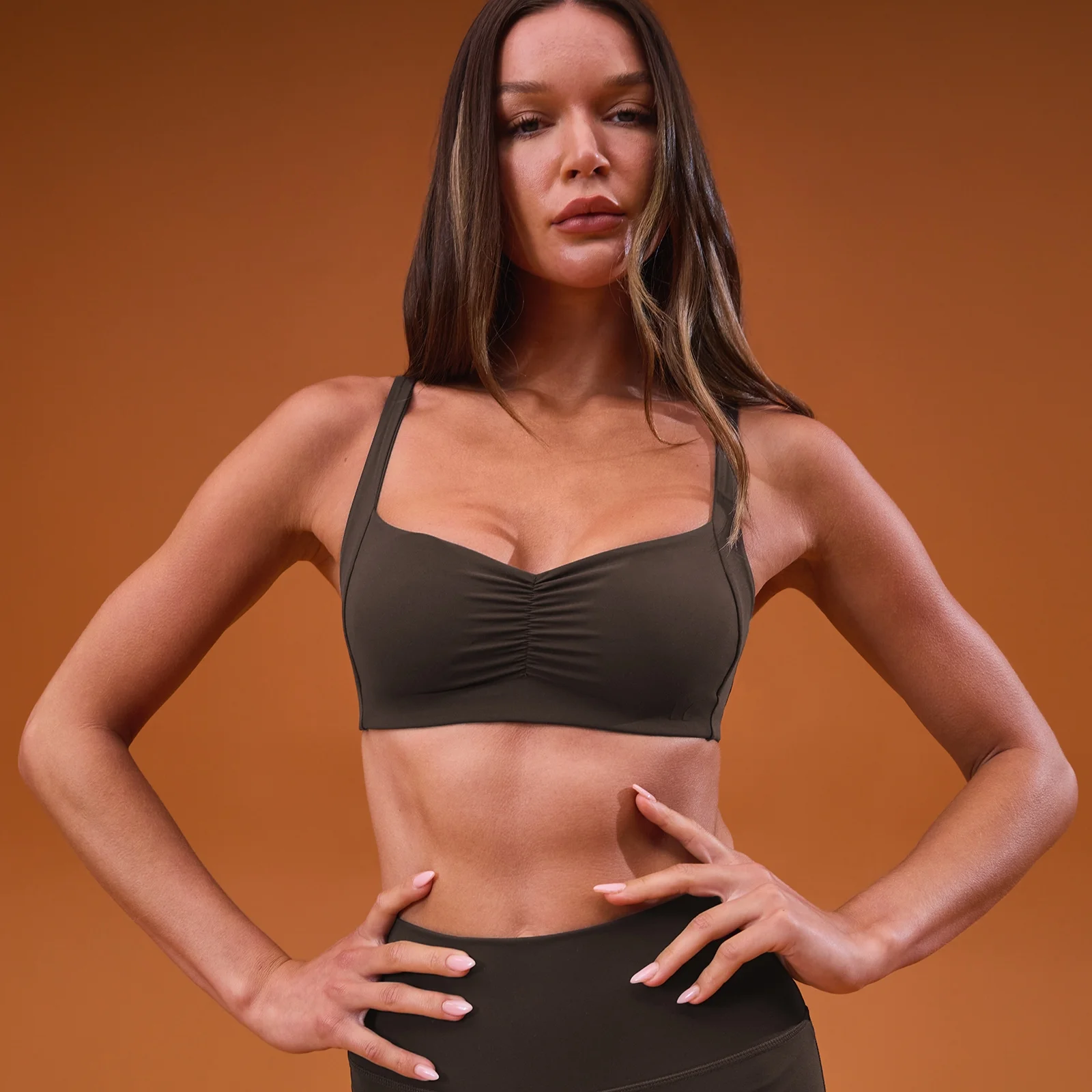 MP Női Tempo Scrunch Minimal Sportmelltartó - Kakaó - XS kép 1