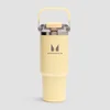 Myprotein újrahasznosított fém szívószálas kulacs felső fogantyúval 900 ml - Vajszín