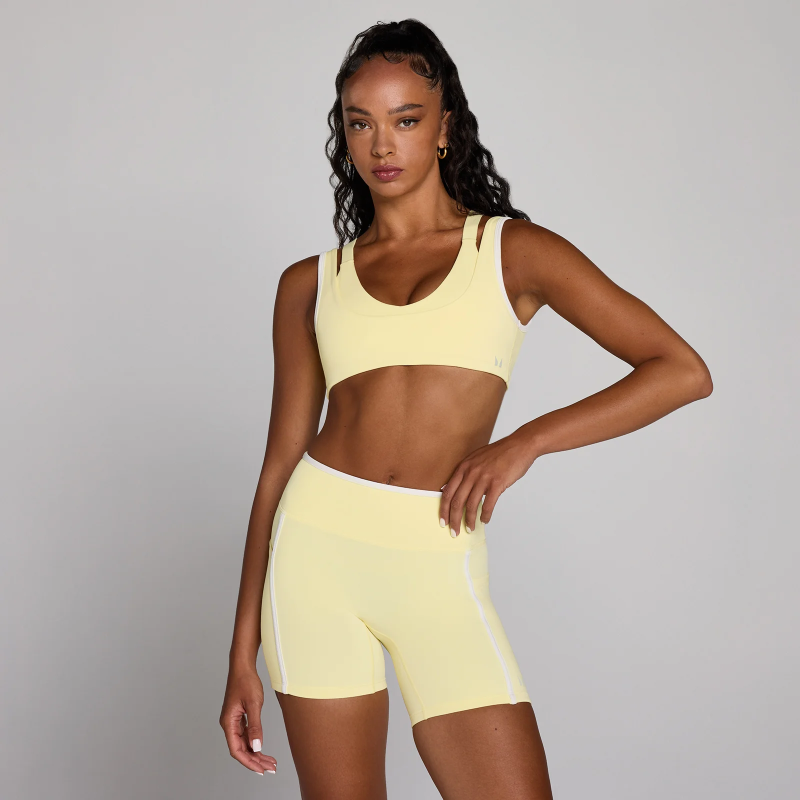 MP Női Velocity Contrast Double Layer Sportmelltartó - Vajkrém - M kép 1