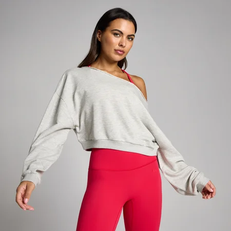 MP Női Off The Shoulder Pulóver - Grey Marl
