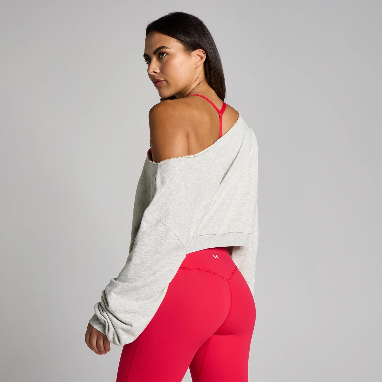 MP Női Off The Shoulder Pulóver - Grey Marl - S kép 2