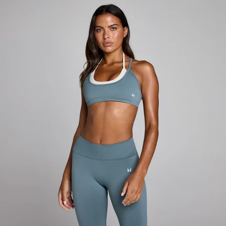MP Női Seamless Layered Sportmelltartó - Éjféli Palakő