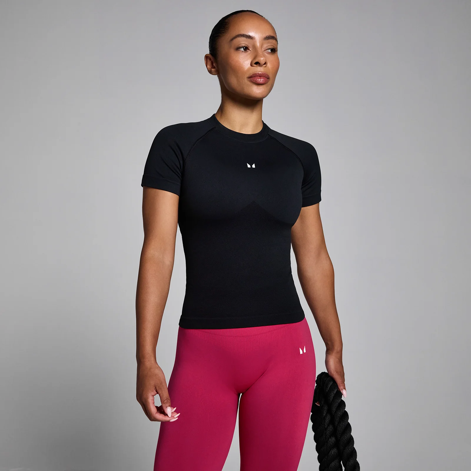 MP Női Lift Seamless Testhezálló Póló - Fekete - XL kép 1