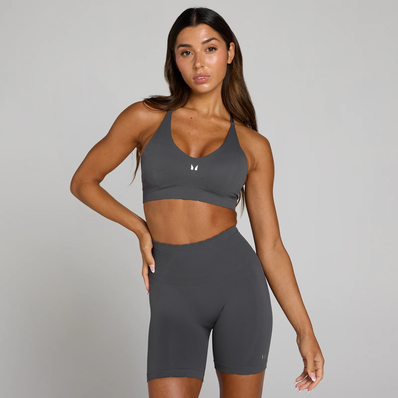 MP női Tempo Ultra varrás nélküli sport melltartó - Robust Grey - XS kép 1