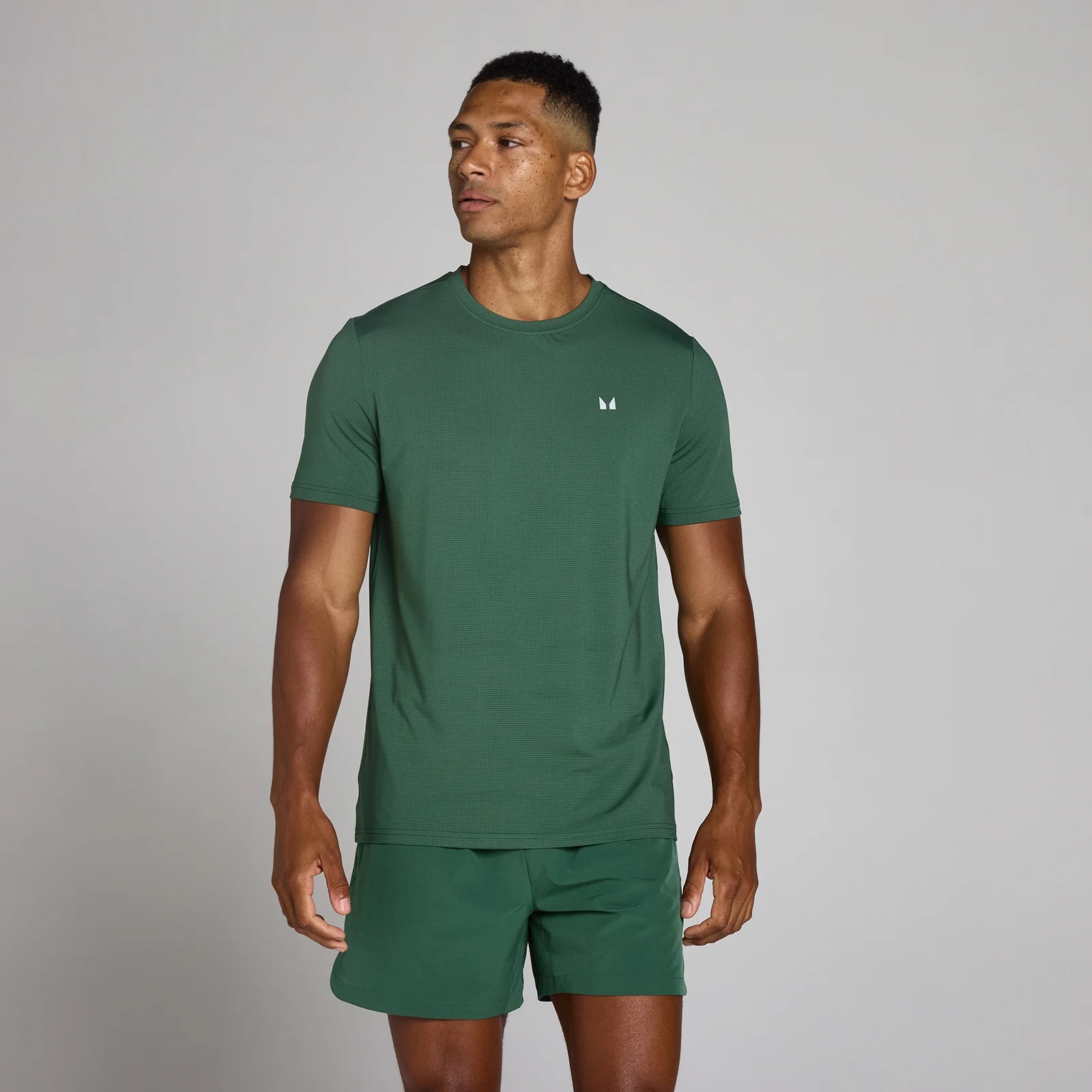 MP Men's Training Grid T-Shirt - Racing Green - M kép 1