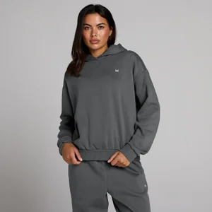 MP női Basics oversize kapucnis pulóver - Sötétszürke - Size XS