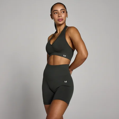 MP Női Tempo Seamless Halter Neck Melltartó – Éjszürke