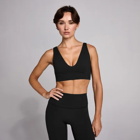 MP Női SculptForm V-Neck Longline Sportmelltartó - Fekete