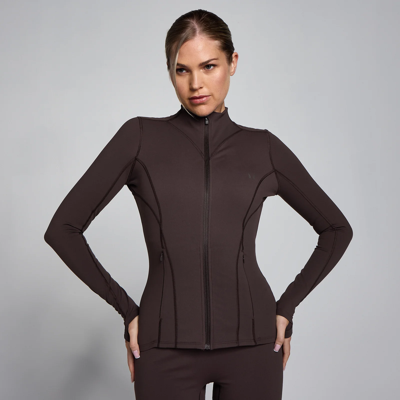 MP Női SculptForm Zip Through Kabát - Kakaó - S kép 1