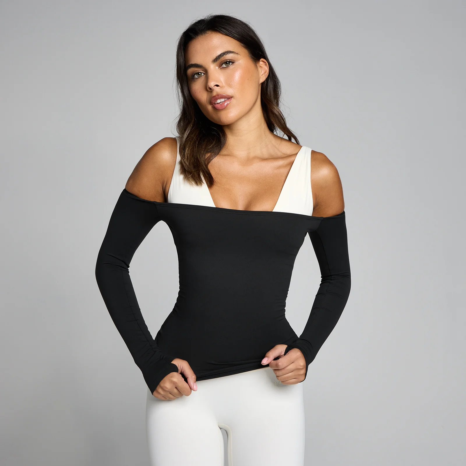 MP Női Tempo Off The Shoulder LS Felső - Fekete - S kép 1
