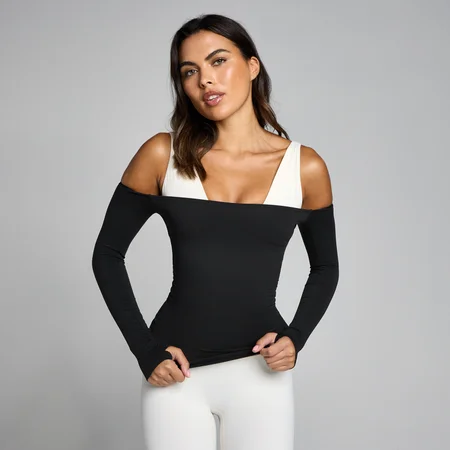 MP Női Tempo Off The Shoulder LS Felső - Fekete