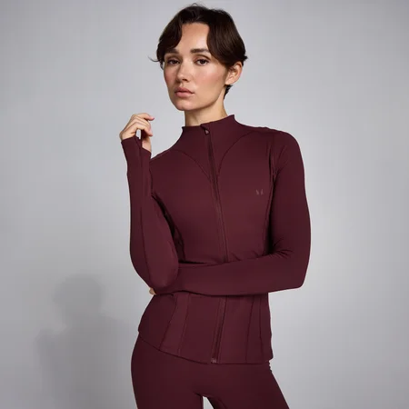MP Női SculptForm Zip Through Kabát - Deep Berry
