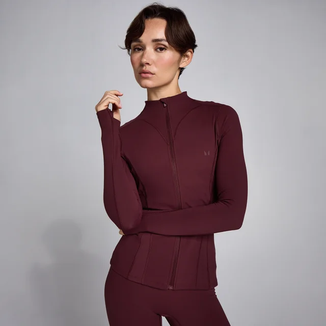 MP Női SculptForm Zip Through Kabát - Deep Berry