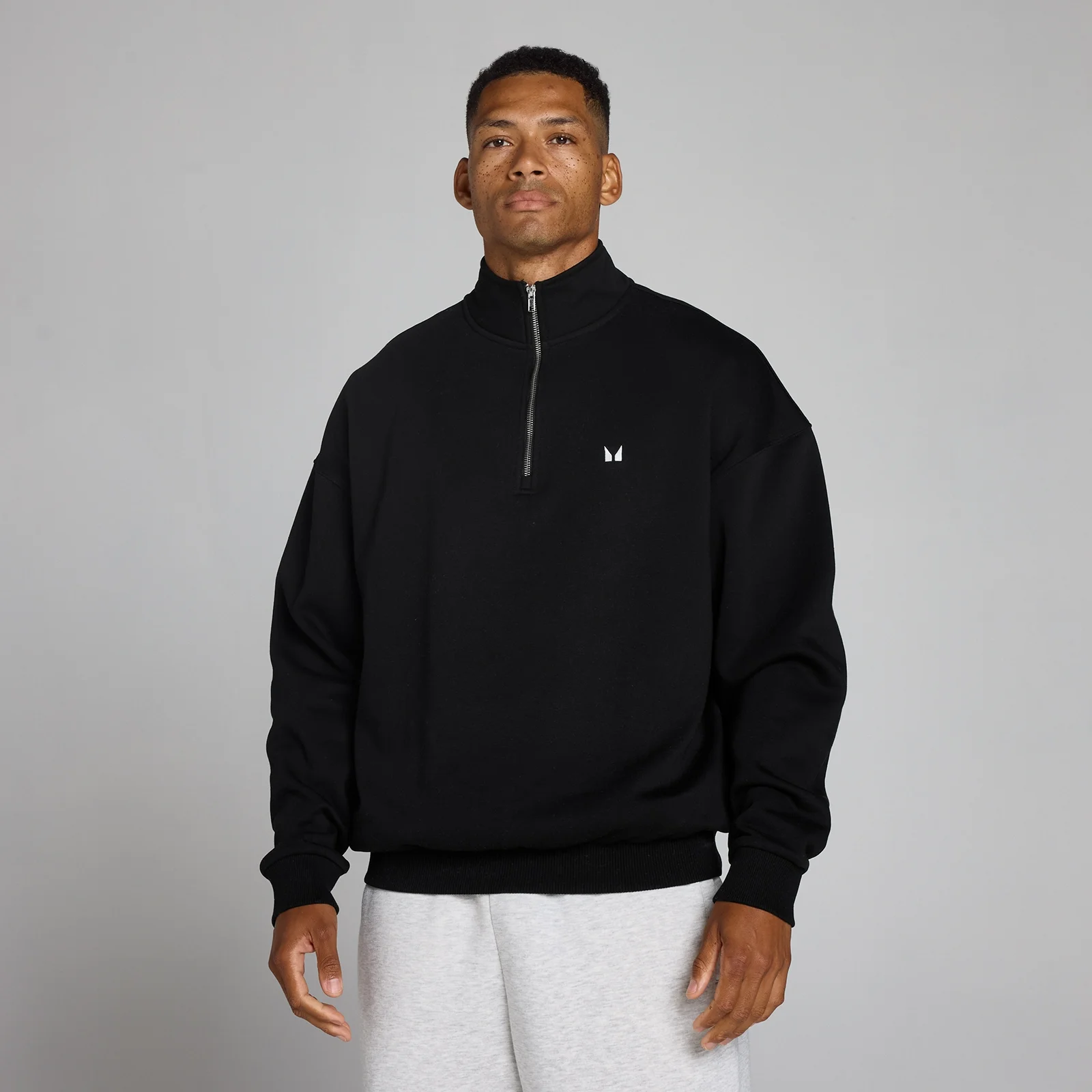 MP Men's Rest Day Oversized 1/4 Zip - Black - M kép 1