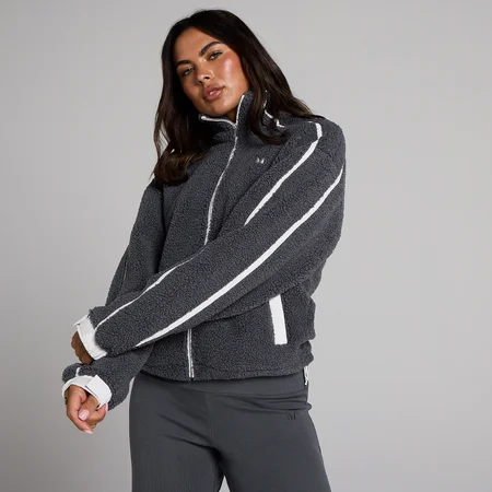 MP Női Fleece Binding Cipzáras Dzseki - Robust Grey