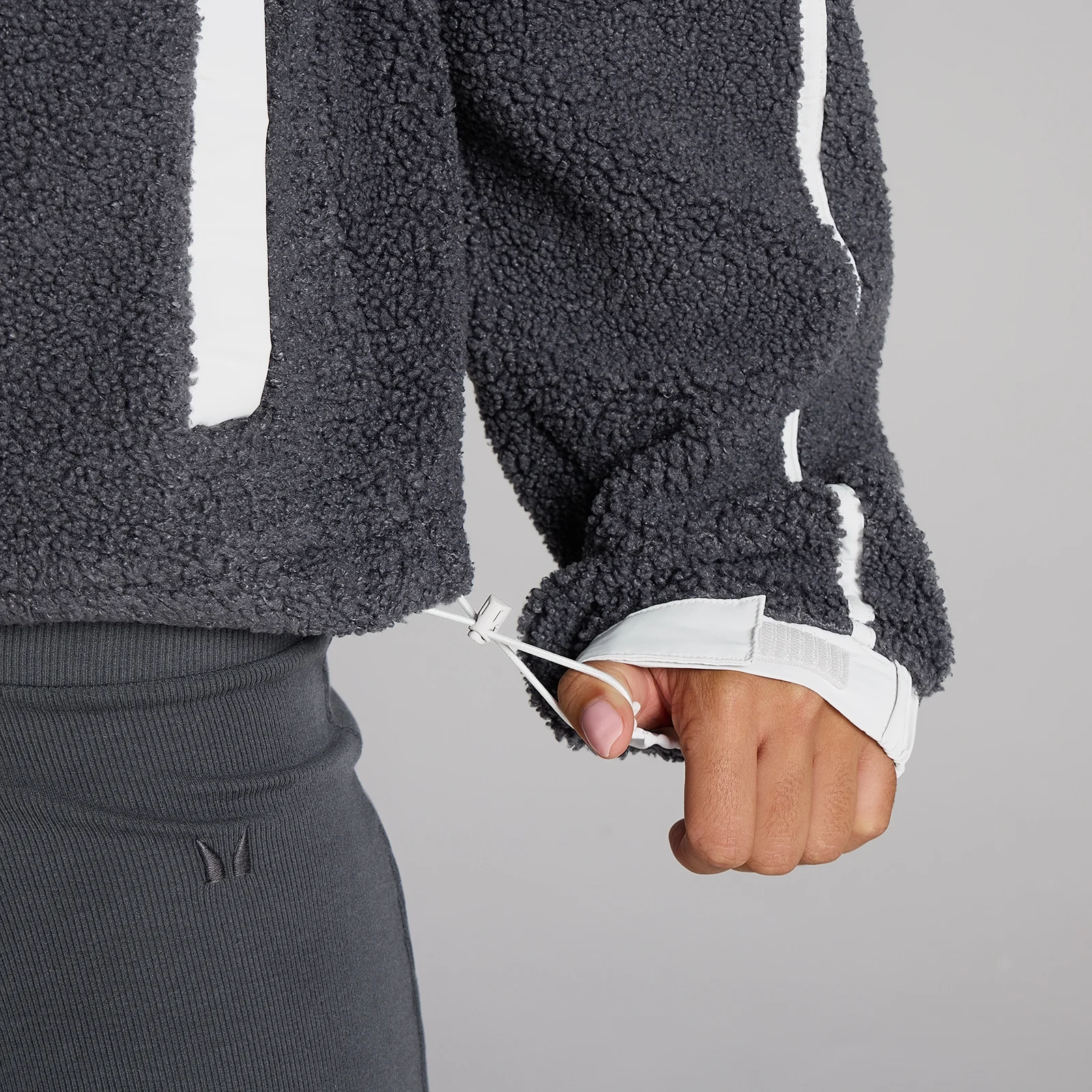 MP Női Fleece Binding Cipzáras Dzseki - Robust Grey - XS kép 4