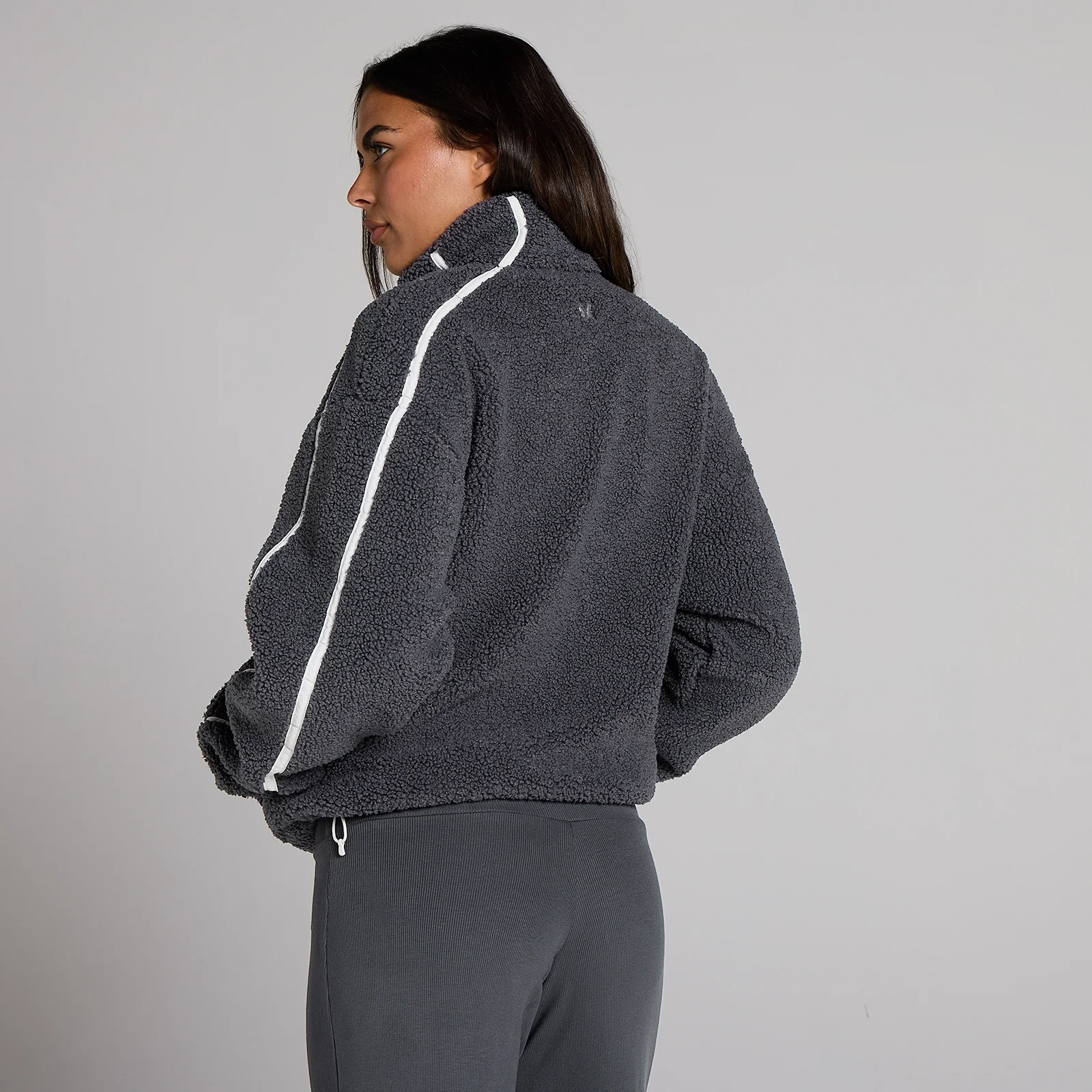 MP Női Fleece Binding Cipzáras Dzseki - Robust Grey - XS kép 2