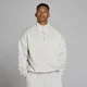 MP Men's Rest Day Oversized 1/4 Zip - Light Grey Marl